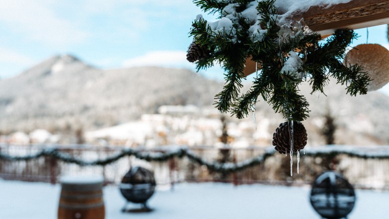 Die Terrasse im Winter, © Sporthotel Semmering